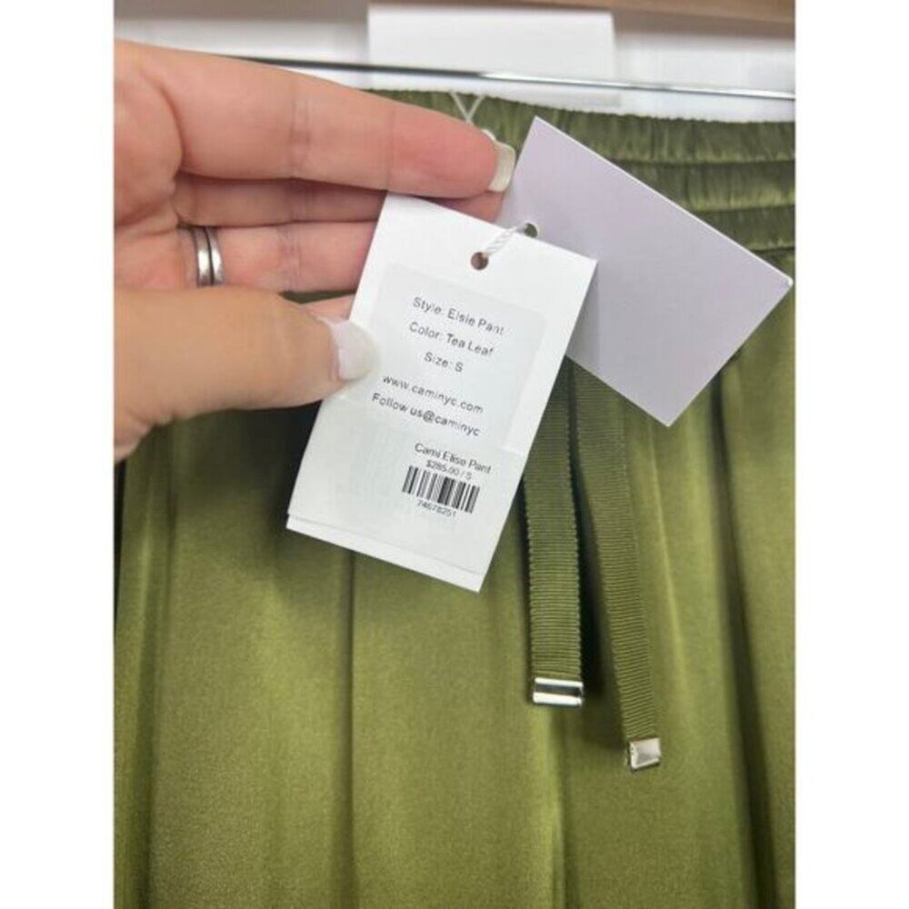 NWT Cami NYC Elsie Silk Drawstring Tea Leaf Green Cargo Elastic Jogger Pant - Picture 5 of 8